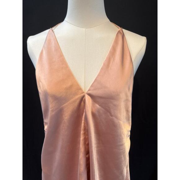 Women’s Obando Silk Champagne Adjustable Tank Top Sz 8 - Picture 2 of 3